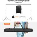 Photo Backdrop Stand, 8.5 x 10 ft Back Drop Adjustable Stands, Photography Background Support System Kit with Carry Bag, Clips and Clamps for Photo Video Studio, Parties, Wedding