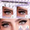 B&Qaugen Eyelash Extension Kit with Bottom Lash Extension 10-18mm 70D D Curl Lash Clusters Kit with Bottom Lashes DIY Lash Extension Kit Bond and Seal Lash Applicator (Kit-70D-D-MIX10-18)