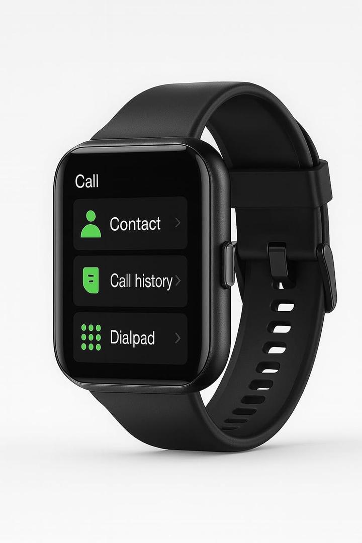 Smart Watch for Women and Men, 1.96-Inch Touch Screen Fitness Tracker, Black, IP68 Waterproof, Heart Rate Monitor, Sleep Tracking, Bluetooth Calling for Android iPhone and iOS.