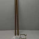 Ivilon Drapery Window Curtain Rod - End Cap Style Design 1 Inch Pole. 28 to 48 Inch Color Warm Gold