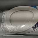 KOHLER 20110-96 Brevia, Slow Close Toilet Seat, Elongated Toilet Seat, Grip-Tight Bumpers Quick-Attach Hardware, Biscuit