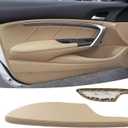 Front Left Beige Leather Door Panel Lid Armrest Fit for Honda Accord 2-Door Coupe 2008-2012 Accessories 83571-TE0-A51ZA, Driver Side
