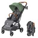 Ergobaby Metro 3 Deluxe Baby Stroller for Newborns, Infants, and Toddlers - Travel Stroller with One-Hand Fold, Near-Flat Recline, Adjustable Handlebar - Willow Green