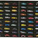 100 Car 1/64 Model Car Display Case,Toy Car Storage Organizer,Cars Storage Showcase, Wall Display Case,1/64 Display Case with Shelves,Wall Mounted Display Case,Toy Car Organizer (Black)