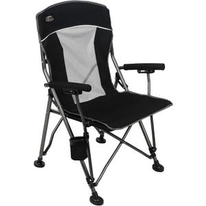 Camping Chair with Padded Hard Armrest,Cup Holder,Heavy Duty for Adults,Mesh Backrest,Portable Lawn Lightweight Outdoor Camp Chair,Support up to 400lbs, 22.8 X 23.6 X 35.8 inch