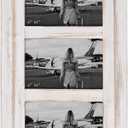 RiteSune 3 Picture Frames 4x6 for Wall, Photo Collage Frame Present for Christmas Birthday, Rustic Photo Frames for Home Wall DecorWhite