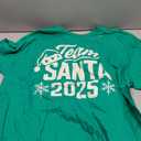 Team Santa 2025 Santa Claus Hat Christmas T-Shirt Size 2XL Color Green