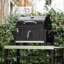 Royal Gourmet CD1519 Portable Charcoal Grill with Warming Rack, Tabletop Charcoal Grill with 303 Sq. In Cooking Area for Outdoor Camping and Picnic Grilling, Black