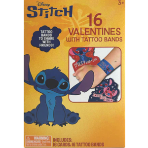 Disney Stitch 16 Valentines with Jumbo Stickers