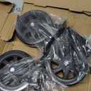 6 Inch Caster Wheels Heavy Duty Casters with Brake, Casters Set of 3 Loading 3000 Lbs, Locking Industrial Swivel Top Plate Casters Wheels for Furniture and Workbench Cart(Two Hardware Kits Included)