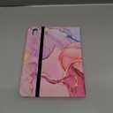 OKP Case for iPad 11-inch (A16) 2025 / 10th Generation 2022, for ipad 11th /10th 10.9 inch with Multi-Angle Viewing PU Leather Stand Cover with Pencil Holder & Pocket, Auto Sleep/Wake, Marble Rosegold