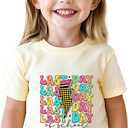 Last Day of School Shirt for Kids Toddler Boys Girls Summer T-Shirts Tops Funny Graphic Tee Short Sleeve 3-8 Years (Yellow)