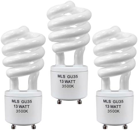 amgolibi MLS13W GU35 GU24 Light Bulbs Compatible with Panasonic VQL5 Exhaust Fans, 3500K Natural White, 2 Pack