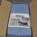 Linen Closet 100% Cotton Fitted Sheet Only - Full Size, Blue - Crisp Cool & Breathable Percale Weave, Deep Pocket Fits up to 17", Durable, Easy Care Bottom Sheets