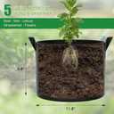 FEED GARDEN 5 Gallon Grow Bags 8 Pack 300G Thickened Fabric Plant Pots with Reinforced Handles, Breathable Drainage Planters for Vegetables, Flowers & Herbs Indoor Outdoor