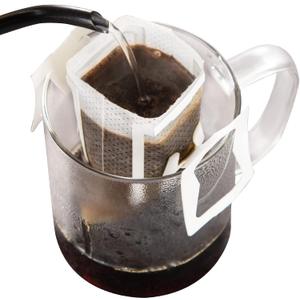 PARACITY 50Pcs Portable Coffee Filter Bag with Hanging Ear Design, Disposable Drip Coffee Filter Paper Bag single Serve, Pour Over Coffee Filter Compatible with a Wide Variety of Coffee Cups/Utensils