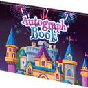 Autograph Book for Disney Theme Park or Cruise Vacation Essentials  Castle Hardcover Signature Book, Sewn Binding, Thick No Bleed Pages, Compact 5 x 8 Inch Size