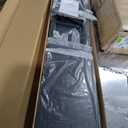 Portable DJ Booth Facade Stand | Foldable DJ Table with 38.5"x19" Surface & Cable Hole | Includes Black/White Scrims & Carry Bag for Events, Parties, Mobile DJs (DJ Station, Event Facade)