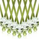 Coume 36 Pcs Sage Green Baby Shower Favors Acrylic Pacifier Necklace Thank You Gift Bulk with Cards for Guests Prizes Baby Shower Games Favors
