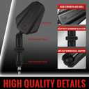 Adventure Motorcycle Mirrors - 360 Adjustable Foldable Rearview Mirrors with 7/8 Handlebar Mount & M8 M10 Screws Fit for ATV, Scooter, Dirt Bike, Street Bike, Snowmobile and More