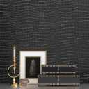 Black Wallpaper Peel and Stick Wallpaper Self Adhesive Removable Wall Paper Vintage 15.7"x78.8" Textured Wallpapers Dark Black Contact Paper for Bedroom Cabinets and Drawers Vinyl Roll