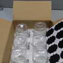 ComSaf 4 oz Glass Jars with Lid, Set of 12 Mini Airtight Glass Jars, Spice Jars, Small Mason Jar, Canning Jar Square with Seal Wire Clip Fastening, Labels & Funnels for Jam, Honey, Kitchen, Wedding