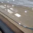 JAMBALAY 5546 Tempered Glass Office Chair Mat, Thick 0.2 Heavy Duty Glass Floor Mat for Carpet and Hard Floors, with Anti-Slip Pads, Polished Edges and Round Corners, Easy Roll On