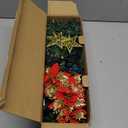 Tngan Solar Christmas Tree Pathway Lights Outdoor, Set of 4 Solar Christmas Tree, 80 Outdoor LEDs Xmas Pathway Lights, Garden Decor DIY Xmas Tree Gift (Multicolor)