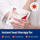 Medline Instant Warm Pack, Disposable, 6" x 6", 24 per Pack, Heat Packs for Pain Relief, Muscle Soreness and Increased Blood Flow