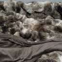 Soft Plush Thick Bubble Blanket, Faux Rabbit Fur Throw Blanket for Couch Bedroom Living Room, Fluffy Throw Blanket (60 * 80 inches, Tie-dye Coffee)