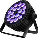 SHEHDS LED Stage Par Lights LED 18X18W DJ Stage Lights RGBWA+UV 6in1 Wash/Strobe Effect DMX512 Control Sound Activated Aluminum Alloy Shell Uplighting Lights for Concerts Family Party- Pack of 1