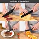 Knife Set with Sharpener  15 pcs High Carbon Stainless Steel Knives Block Set, Stainless Steel Knife Set, Built-in Sharpener Kitchen Knife set, With Anti slip and Ergonomic Handles (Black)