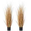 2 PCS 3 ft Tall Autumn Artificial Grass Plant for Outdoor Indoor Fake Plant