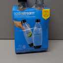 Sodastream 1L Twin Pack Dishwasher Safe Slim Bottle (Black)