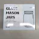 BEWAVE Glass Mason Jars, 16oz Clear Glass Jars with Lids for Sealing, Regular Mouth Canning Jars for Food Storage, Snacks, Candies, DIY Projects, 4 Pack