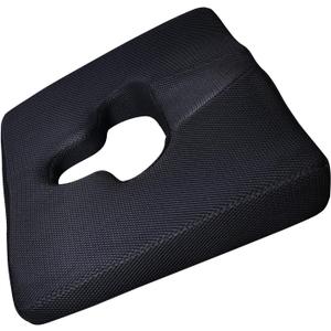Anti Bedsore Cushion with Black Cover, Bed Sore Cushion for Butt, Breathe Freely Fiber Anti Decubitus for Tailbone Pain, Bedsore Pressure Relief Pillow for Bedridden, Sedentary Office
