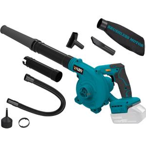 Cordless Leaf Blower for Makita 18V Battery,Electric Jobsite Air Blower with Brushless Motor,6 Variable Speed Up to 180MPH,2-in-1 Handle Electric Blower and Vacuum Cleaner(Battery Not Included)
