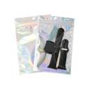 100Pcs Holographic Packaging Bags, 4.7x7 inch Resealable Foil Pouch Mylar Sample Bag Great for Small Business and Party