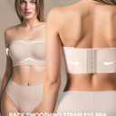 Strapless Bra for Women Non-Slip Silicone Bandeau Invisible Under Dresses Tube Top Convertible Bralettes