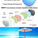 GQUEEN Trendy Oversized Sunglasses for Women Polarized Cat Eye Cute UV400 Protection (Trendy Gold Frame/Blue Mirrored Lens)