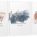 3 Piece Inspirational Canvas Wall Art, Quotes Motivational Mindset Print Pictures for Office Wall Decor, Triptych Entrepreneur Poster Framed Artwork for Women Men Home Decor Ready to Hang (36"Wx18" H)