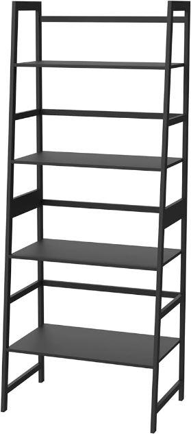 WTZ Bookcase, Bookcase, Bookcase, Storage Shelves, Bookcase, Ladder Shelf for Bedroom, Living Room, Office MC-801 (Black)