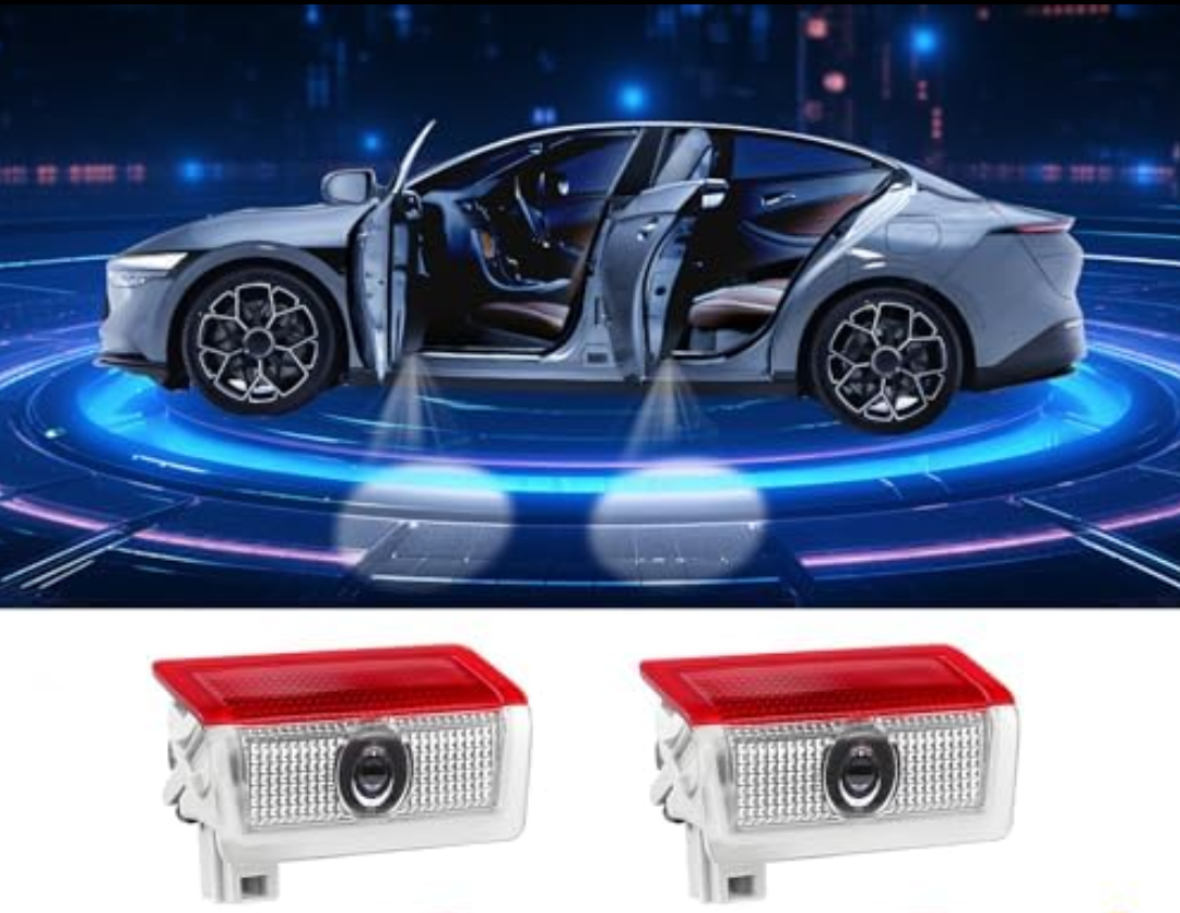 Car Door Lights Logo Projector Puddle Lights Compatible with A B C E M GL GLA GLC GLE Class Accessories, No Fade 4K-HD Car Welcome Lights(2 Pack)