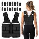 Sportneer Weighted Vest for Men Women: 2lb - 30lbs Adjustable Weighted Vest Men with Reflective Stripe Weight Vest Running Vest for Women Gym Home Workout Fitness Exercise Strength Training Black