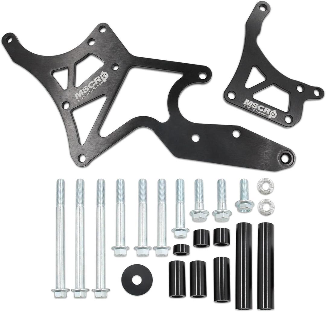 LS Engine Serpentine Alternator Bracket & Power Steering Pump Swap Conversion Compatible with Chevrolet 4.8L, 5.3L, 6.0L, 6.2L Truck & SUV Engines