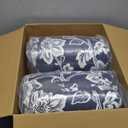 Outdoor High Back Chair Cushions Set of 2, Water-Resistant Chair Cushions for Patio Home Garden, Replacement Rocking Chair Cushion with tie 22" W x 20" D, Elegant Vines Navy, 44"x22"x4"