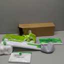 Baseboard Cleaner Tool with Handle, Extendable Long Handle Baseboard Floor Cleaning Tool Duster with Reusable Pads for Floorboard (Green)