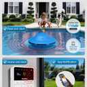 Pool Alarm with Indoor Receiver, 110dB Loud Floating Safety Pool Alarms with App Remote Control for Inground & Above Ground Pools, Blue