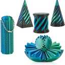 3D Printed Fidget Toys Set, 5 Pack 3D Printed Spiral Cone Fidget Toys, Spiral Cone Passthrough Sculpture Gear Ball Fidget Toys for Stress Relief, Classroom Exchange School Activities Party Favors