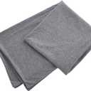 Oubonun 100% Jersey Cotton Body Pillow Cover with Zipper - Luxury Soft Removable Pillow Case - Long Fuzzy - Knitted (Grey, 21"X54")